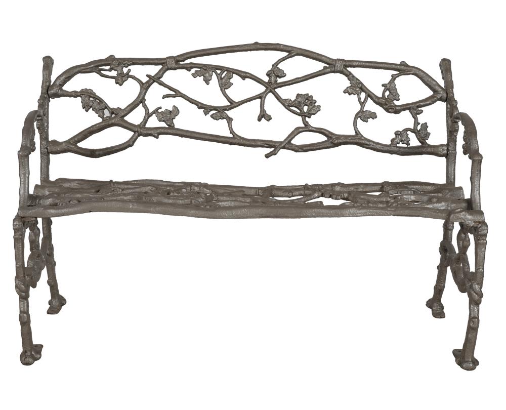 IRON FAUX BOIS GARDEN BENCHpainted 3341a3