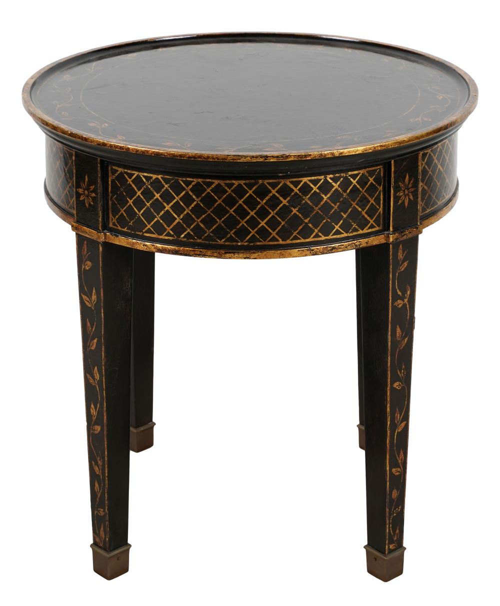 CHINOISERIE ROUND END TABLEwith 3341a7