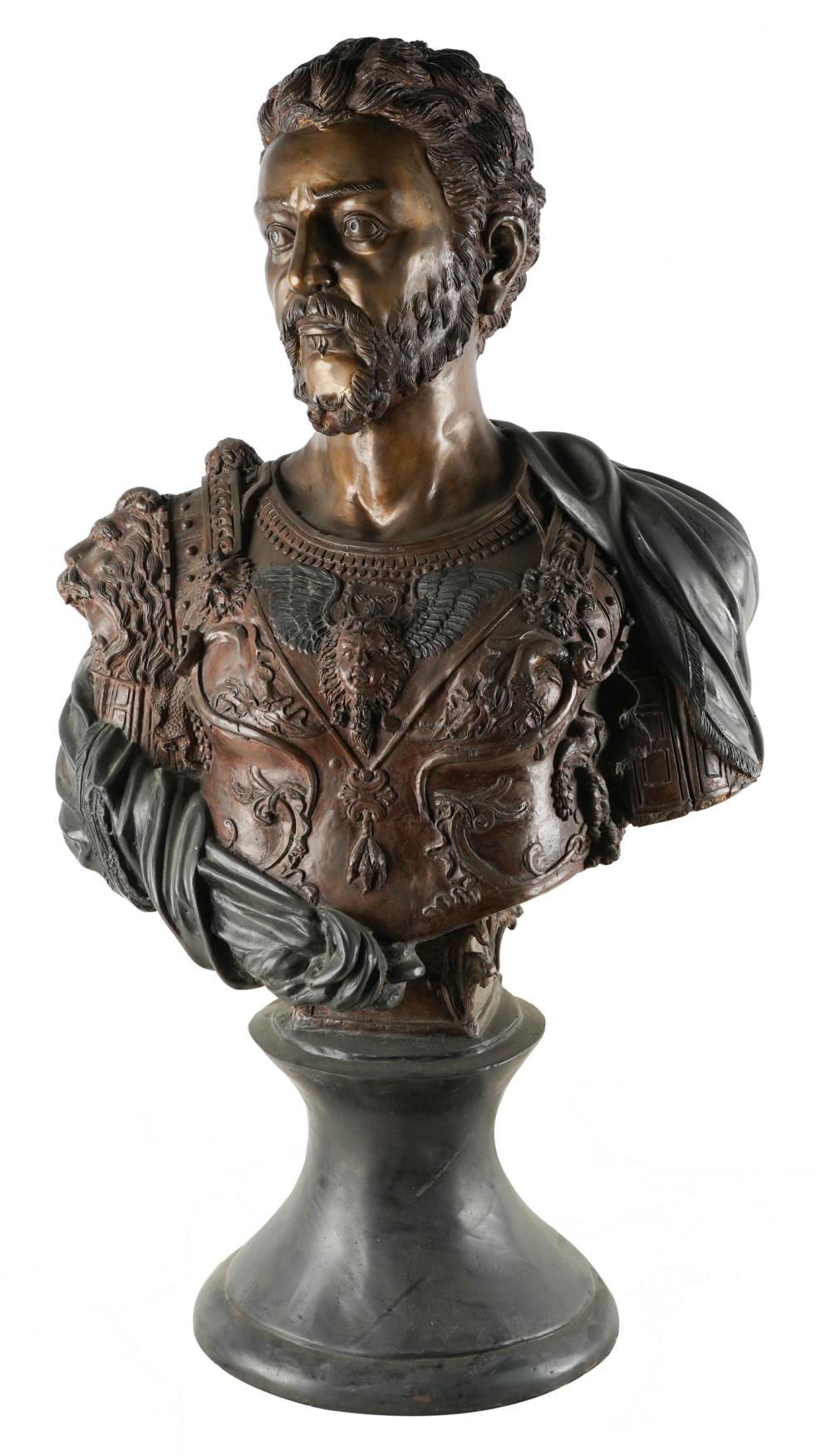 PATINATED METAL BUST OF COSIMO 3341c5