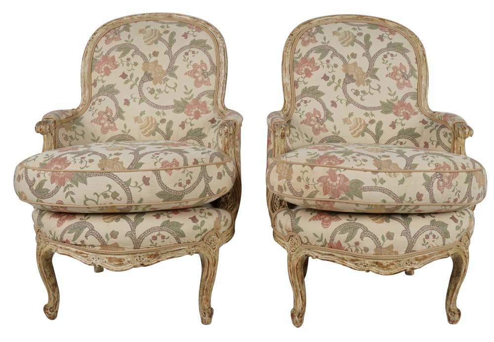 PAIR OF LOUIS XV STYLE PAINTED