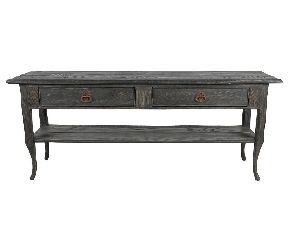 PROVINCIAL-STYLE GREY-PAINTED WOOD