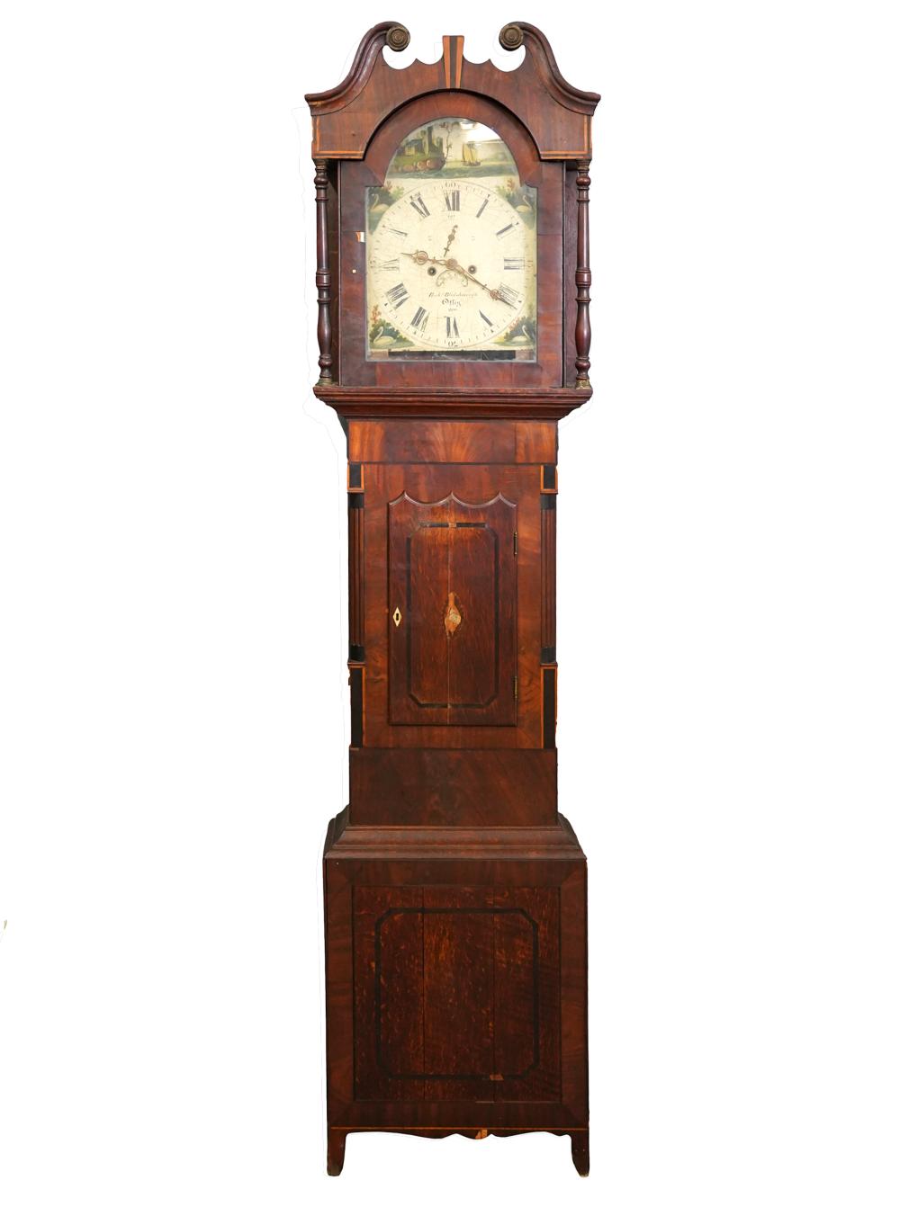 ENGLISH MAHOGANY TALL CASE CLOCKthe