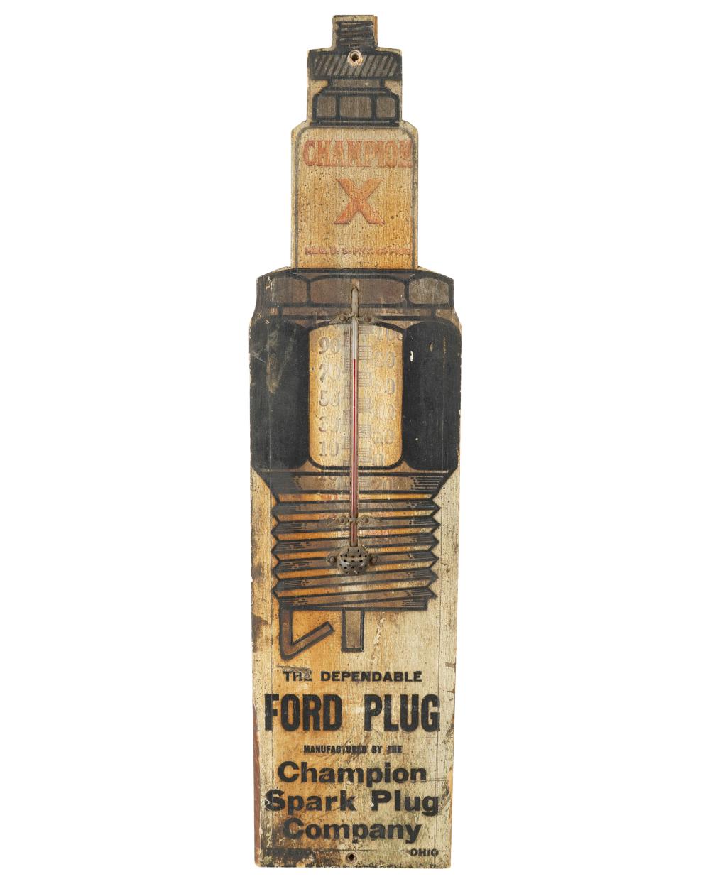 FORD PLUG ADVERTISING SIGNpainted 3341f6