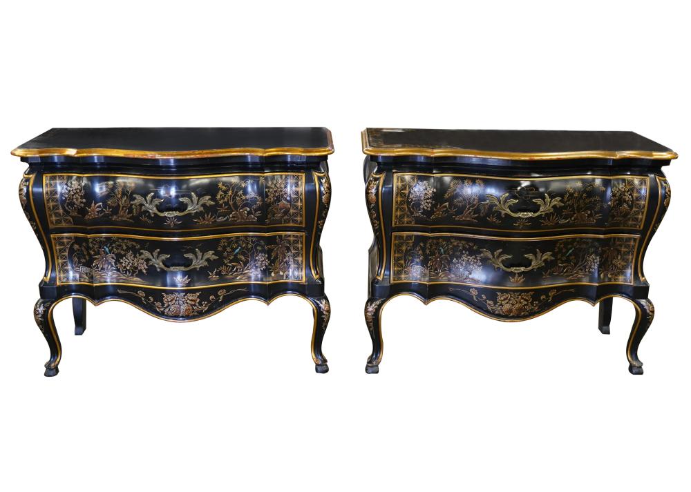 PAIR OF WIDDICOMB CHINOISERIE BOMBE 3341ff