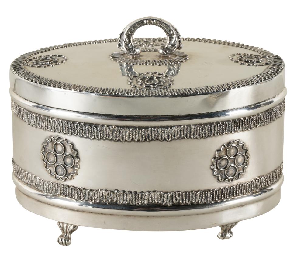 STERLING SILVER TABLE BOXwith unidentified 334228