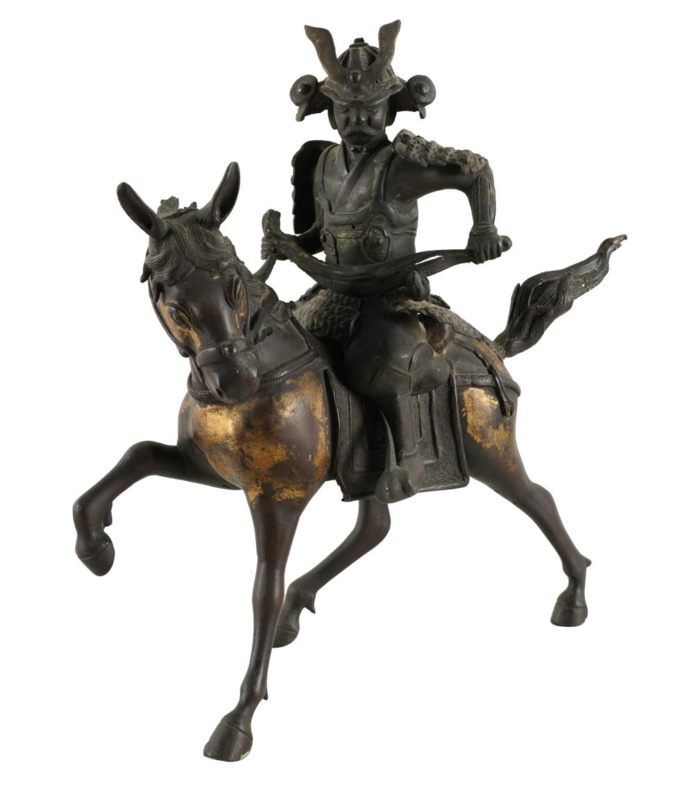 JAPANESE SAMURAI ON HORSEBACKbronze;