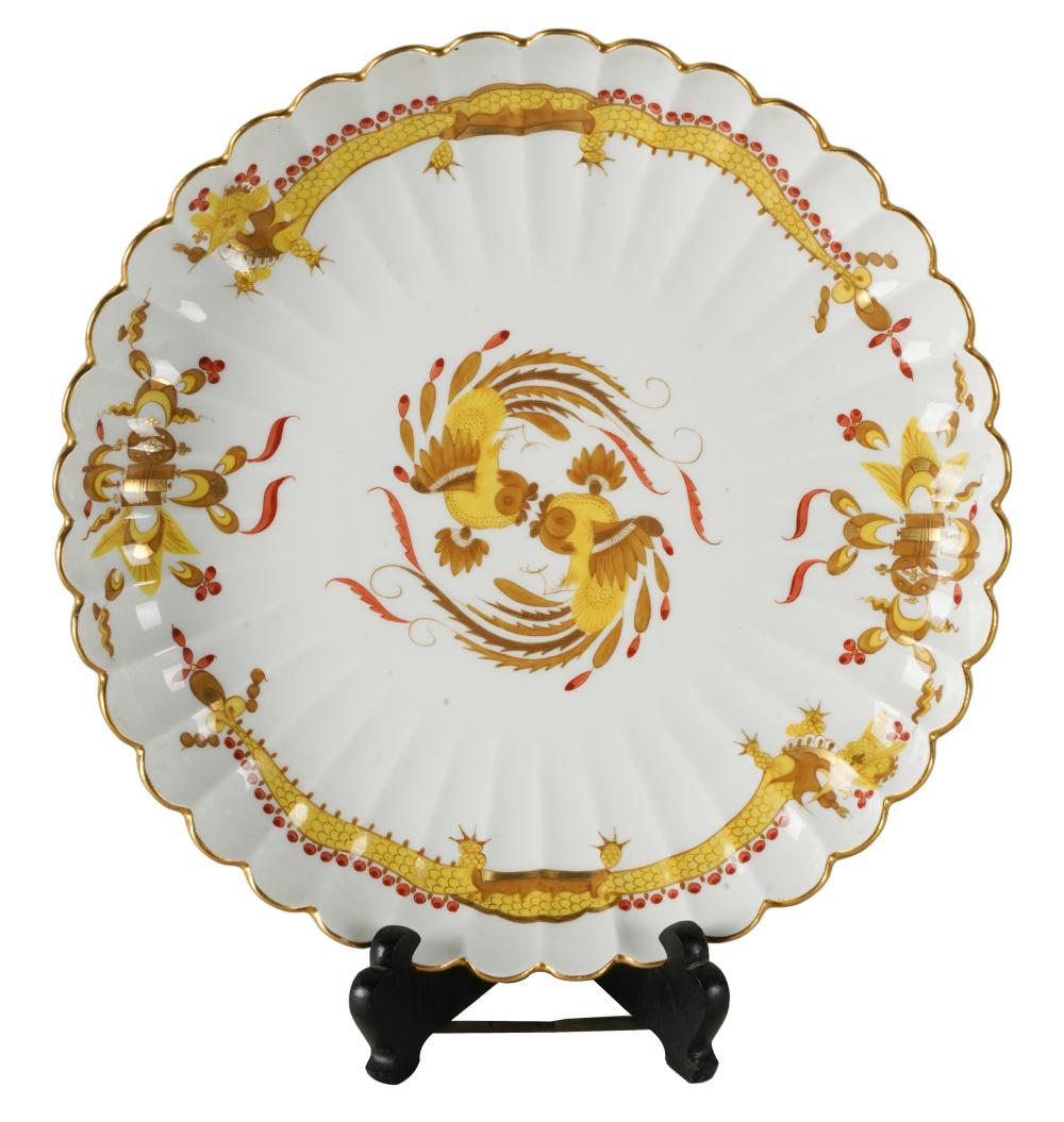 MEISSEN PORCELAIN SCALLOPED PLATEblue 334245