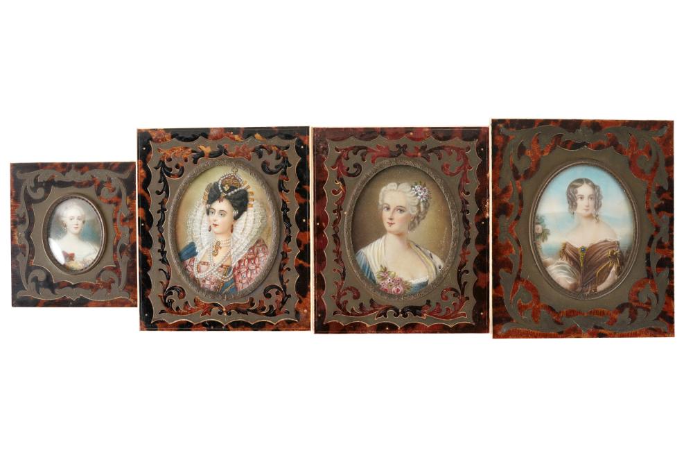 FOUR PORTRAIT MINIATURESeach in