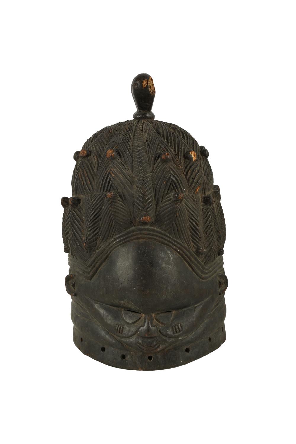 MENDE SOWEI WOOD HELMET MASKcarved 33426c