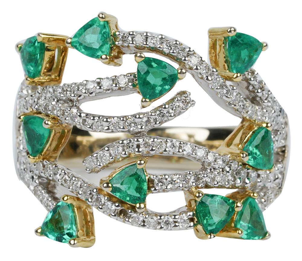 18 KARAT GOLD DIAMOND EMERALD 334283