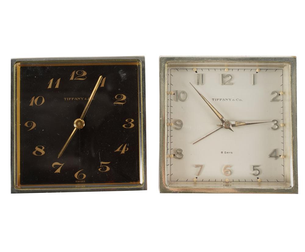 TWO TIFFANY & CO. DESK CLOCKSthe first: