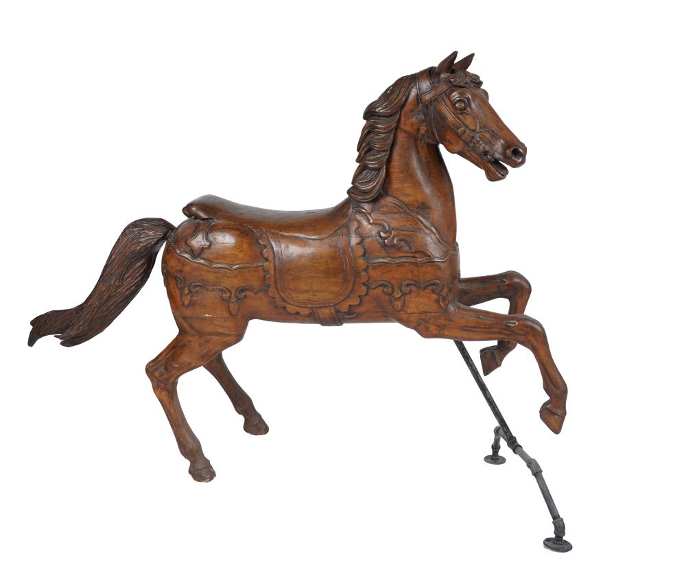 CARVED WOOD CAROUSEL HORSEon a