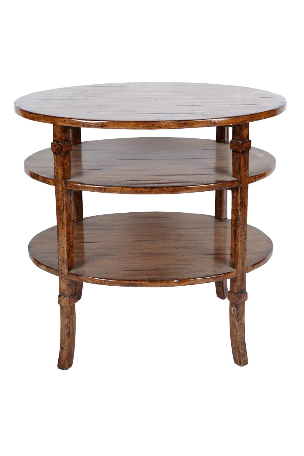 BAUSMAN TIERED WALNUT SIDE TABLEcontemporary  334345