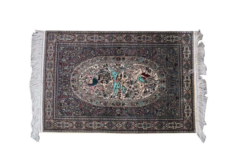 PERSIAN PICTORIAL RUGsilk depicting 334386