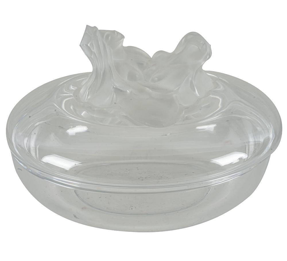 LALIQUE "OPHELIE" GLASS COVERED