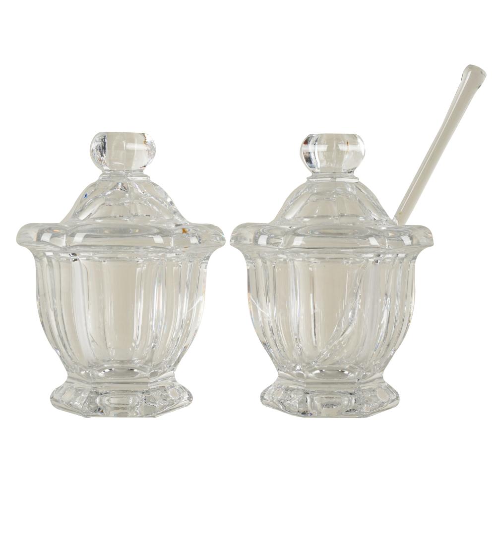 PAIR OF BACCARAT CRYSTAL CONDIMENT