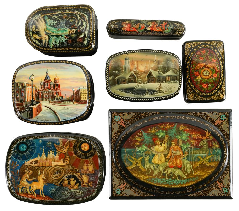 COLLECTION OF RUSSIAN LACQUERED