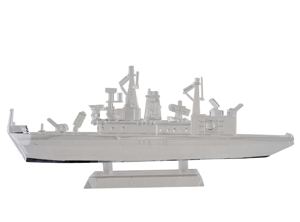 GLASS SHIP MODELunsigned; Provenance: