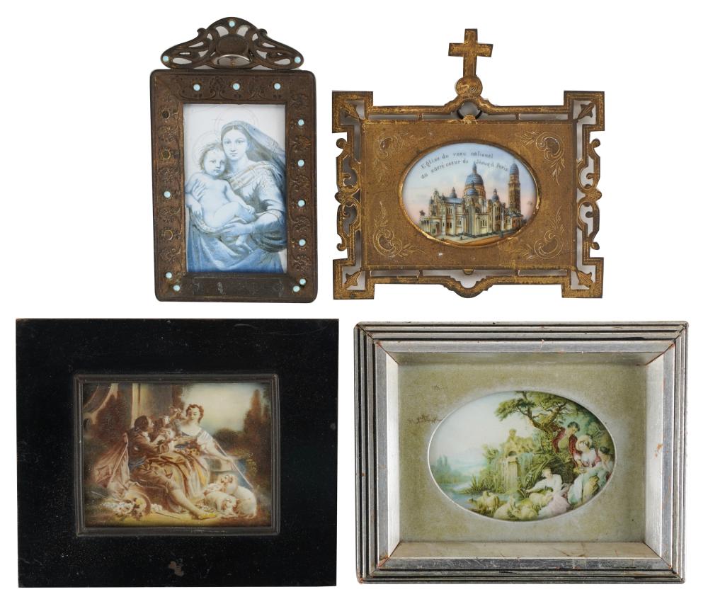 FOUR FRAMED MINIATUREScomprising 33440e