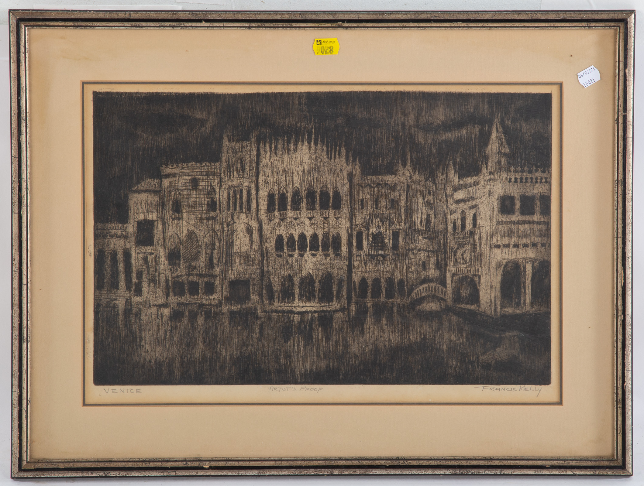 FRANCIS KELLY. "VENICE," ETCHING