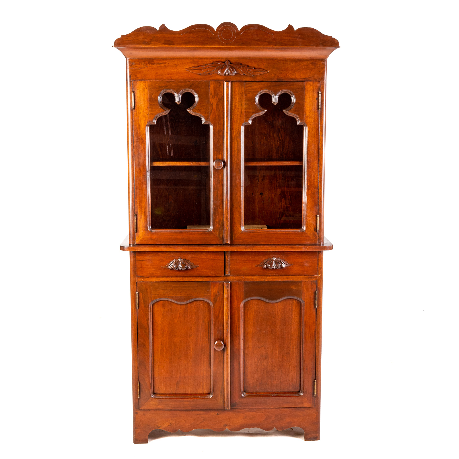 AMERICAN COTTAGE STYLE WALNUT CUPBOARD 33445a