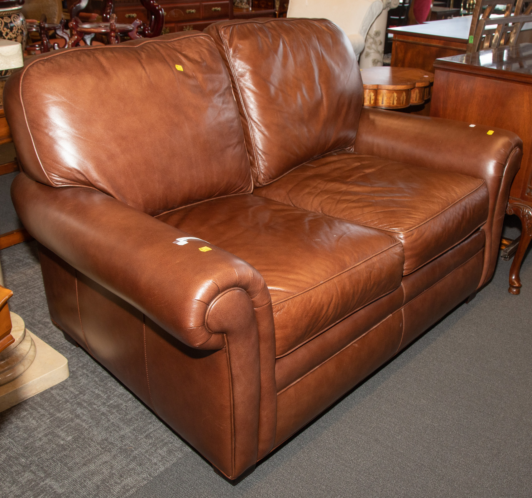 HANCOCK MOORE LEATHER UPHOLSTERED 33445e