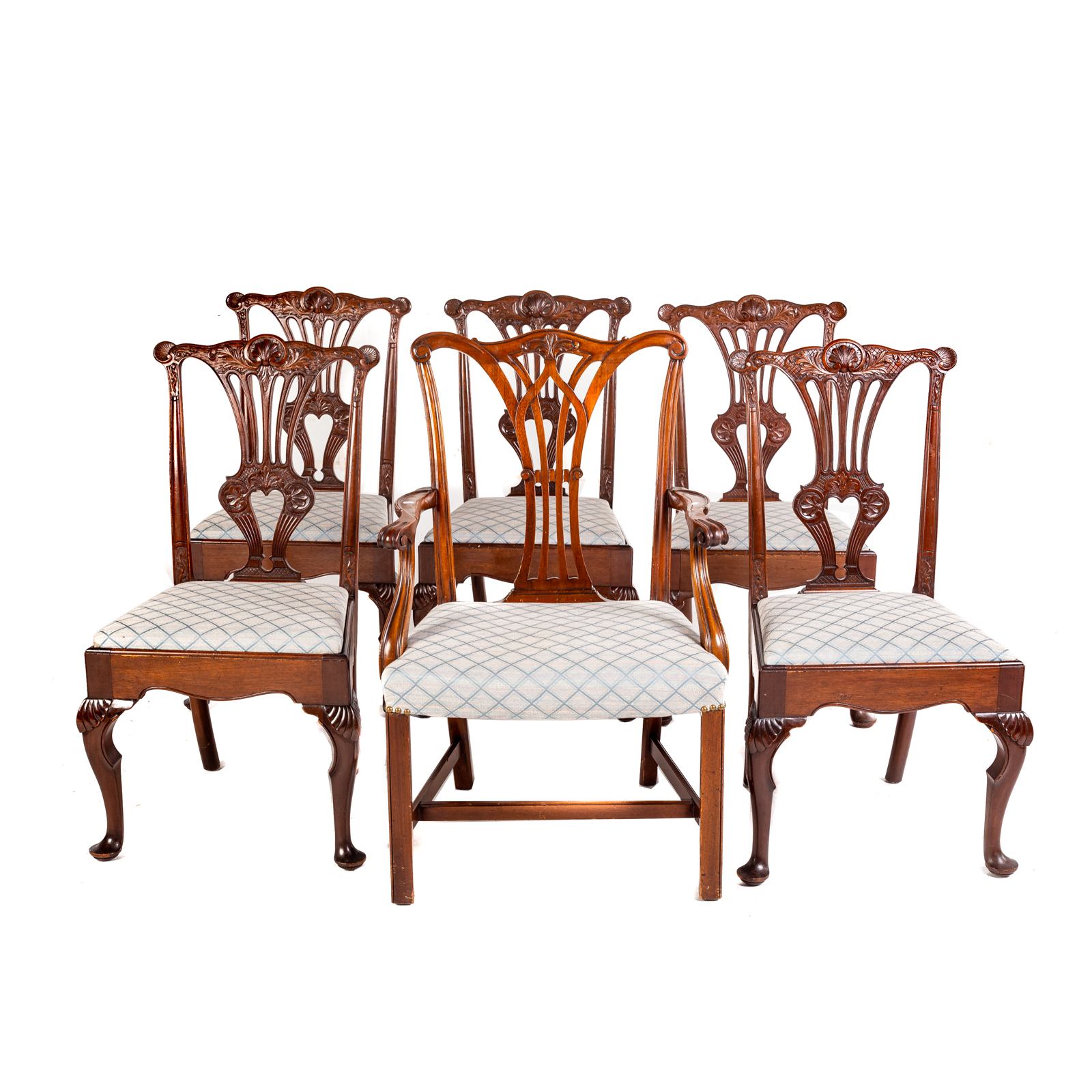 SET OF FIVE C HIPPENDAL STYLE MAHOGANY 334461