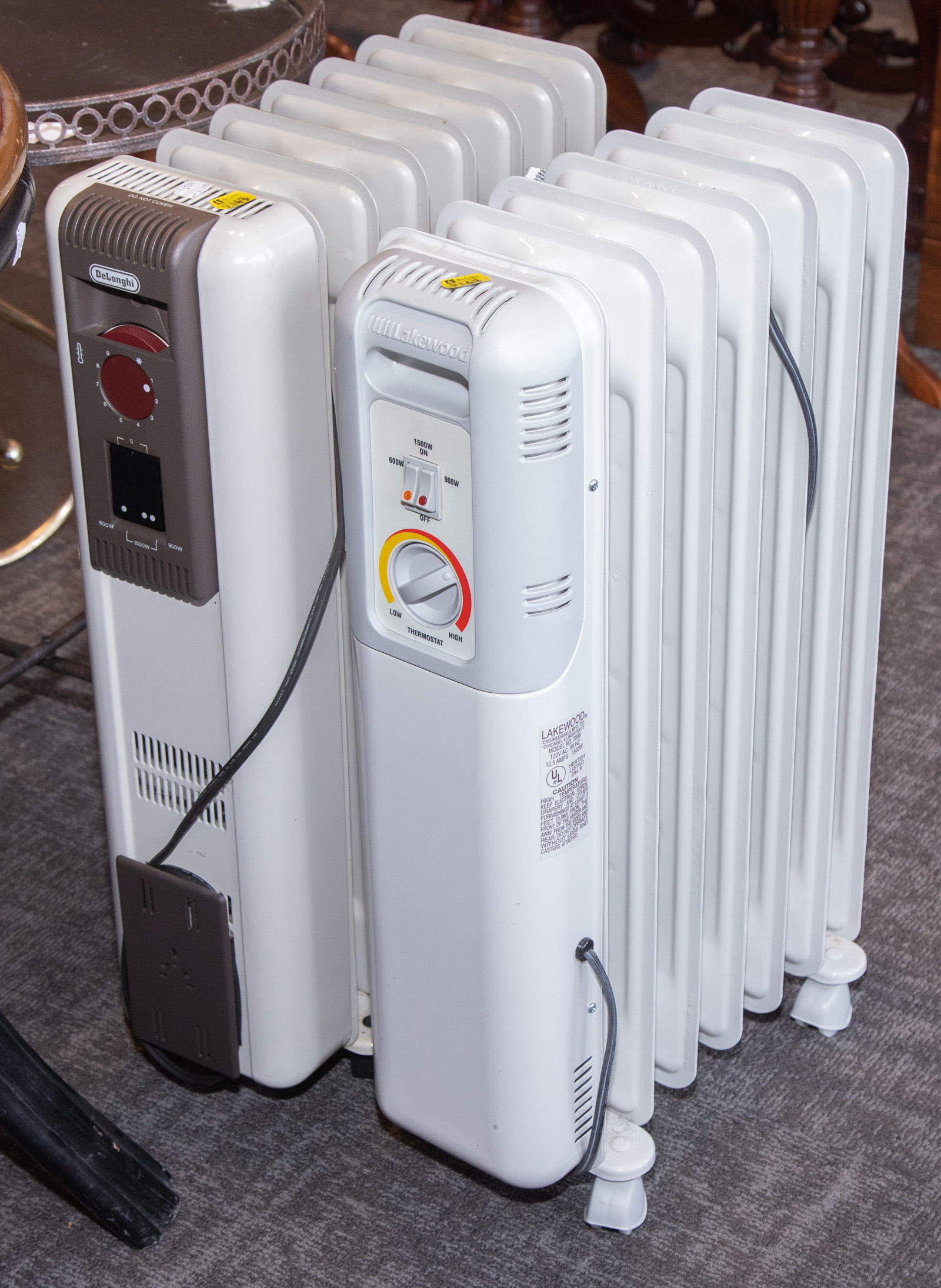 TWO ELECTRIC SPACE HEATERS One 334472