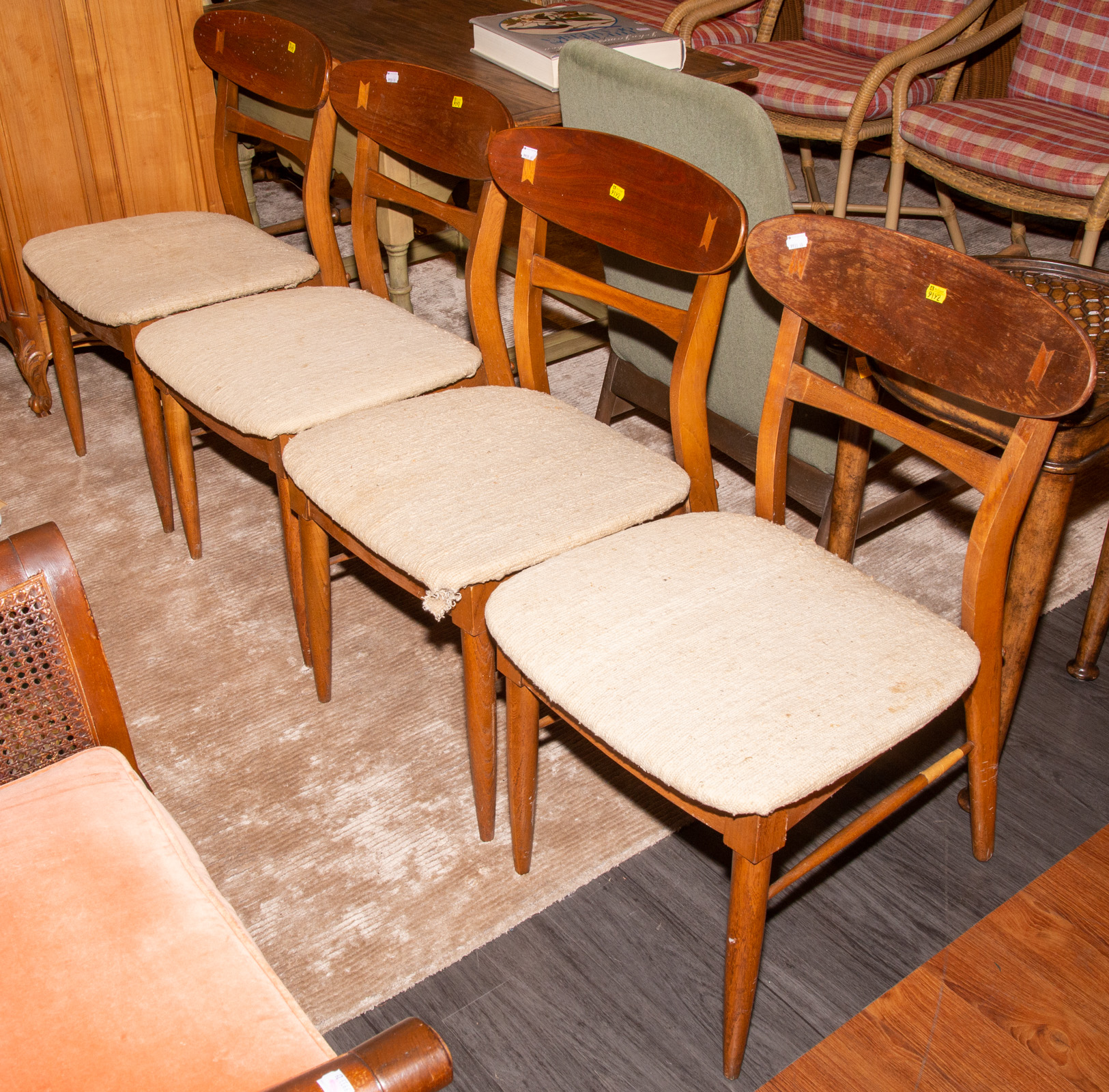 SET OF FOUR MID-CENTURY STYLE SIDE CHAIRS