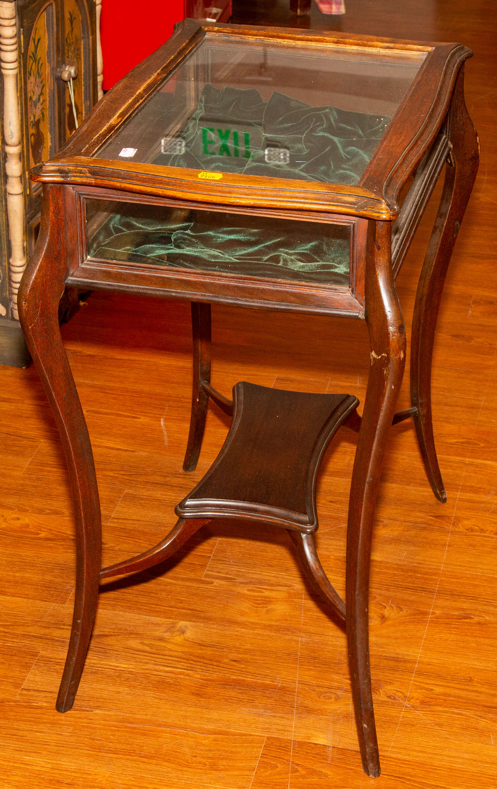 A LOUIS XV REVIVAL WALNUT VITRINE