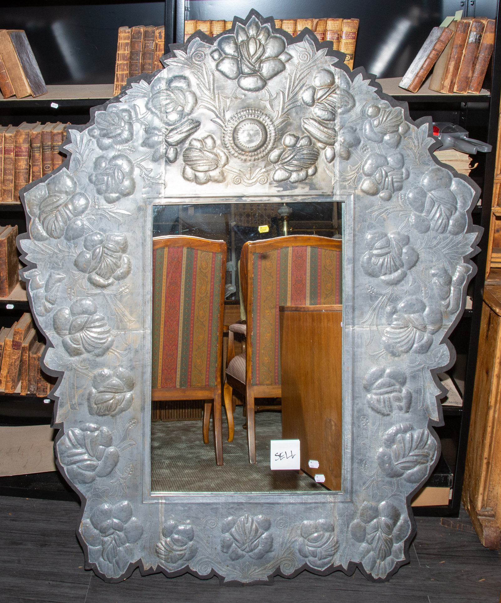 LARGE MEXICAN MIRROR WITH EMBOSSED 3344b4