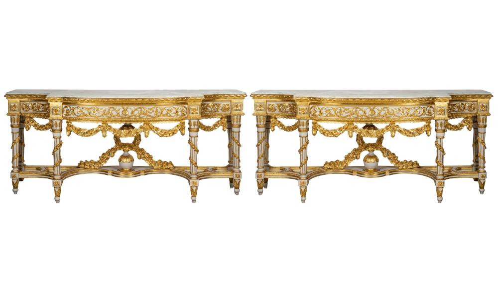 PAIR OF NEOCLASSIC STYLE GILTWOOD 331dfc