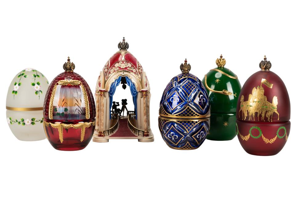 THEO FABERGE: GROUP OF SIX ORNAMENTSProvenance: