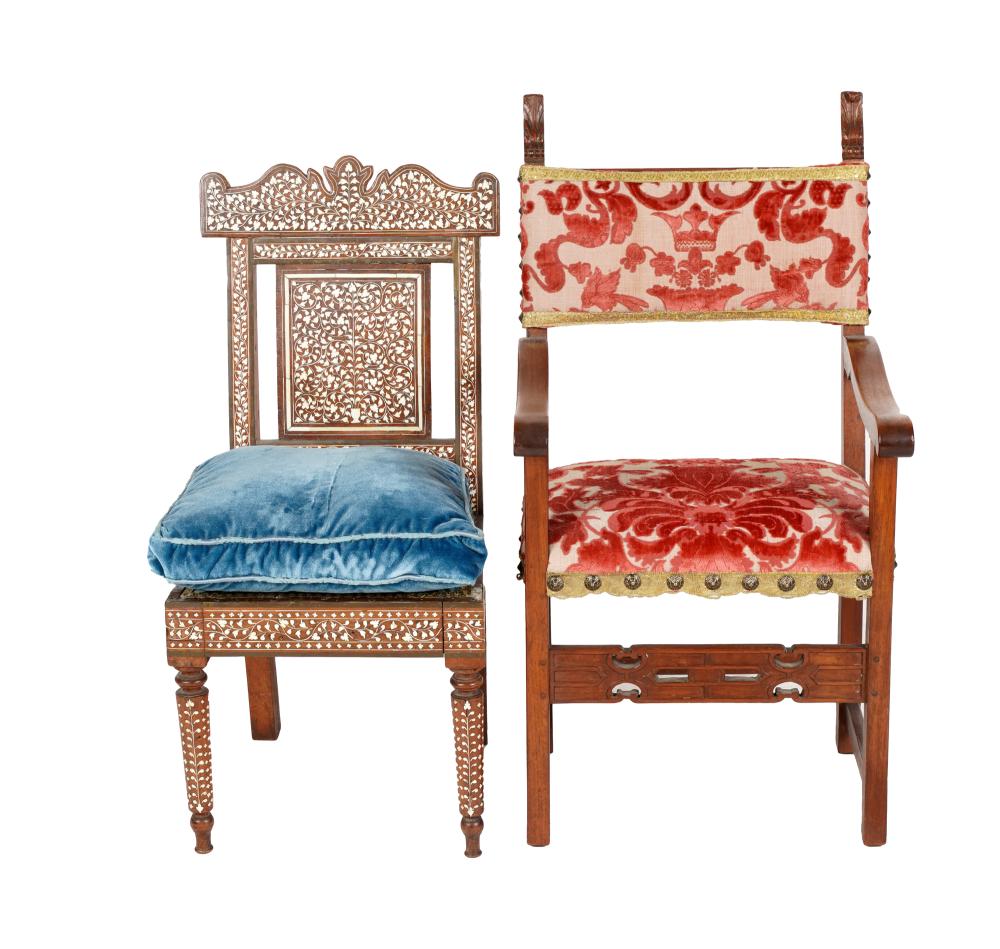 TWO ANTIQUE CHILD'S CHAIRSthe first: