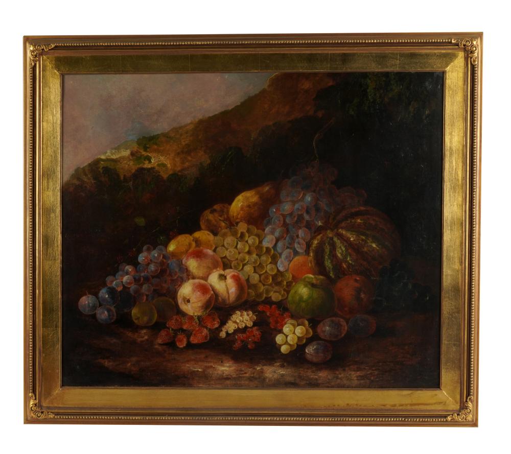 19TH CENTURY: STILL LIFE WITH FRUIToil