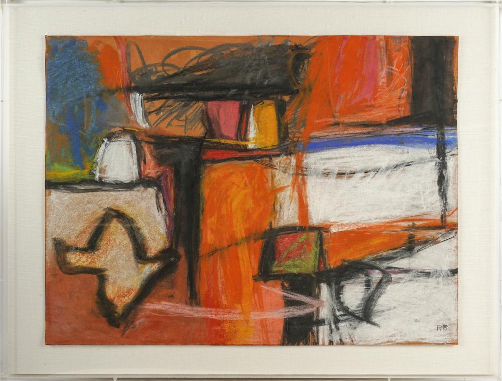 20TH CENTURY: ABSTRACTpastel on paper;