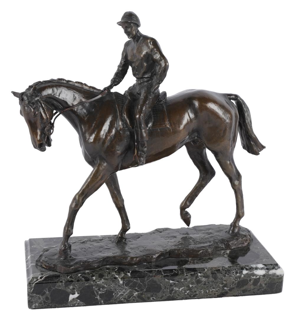 NINA KAISER: HORSE & RIDERbronze; signed