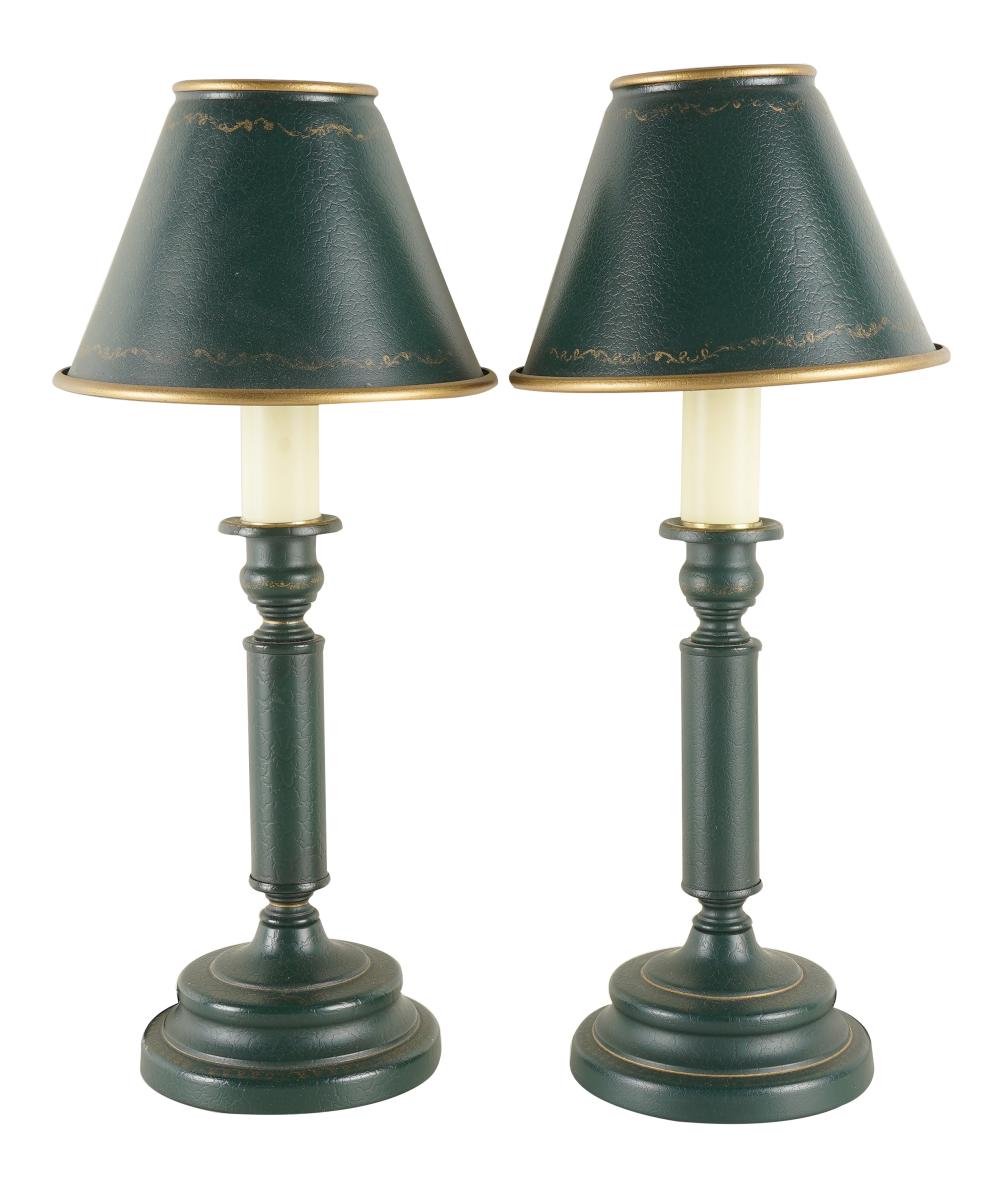 PAIR OF PAINTED TOLE CANDLESTICK 331ef6