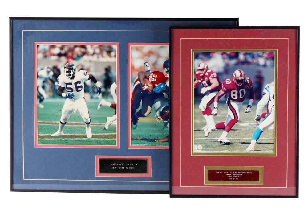 TWO NFL FRAMED PHOTO DISPLAYSone 331f3e