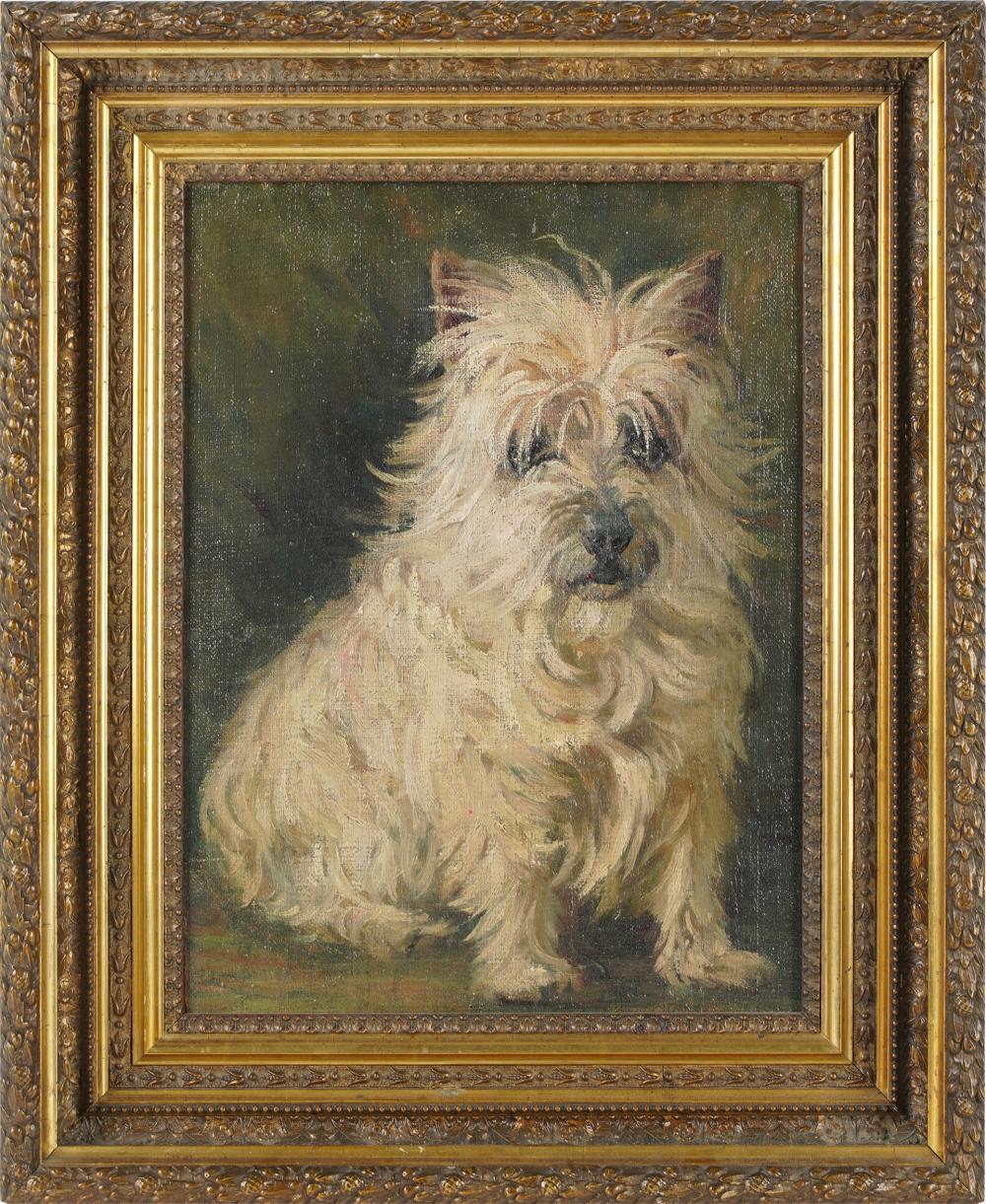 UNKNOWN ARTIST: PORTRAIT OF A TERRIERoil