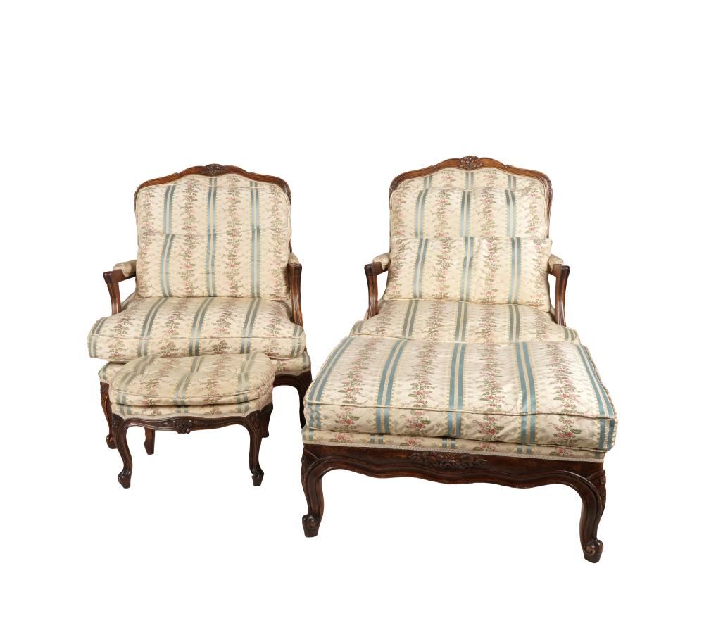 PAIR FRENCH PROVINCIAL STYLE ARMCHAIRS20th 331f44