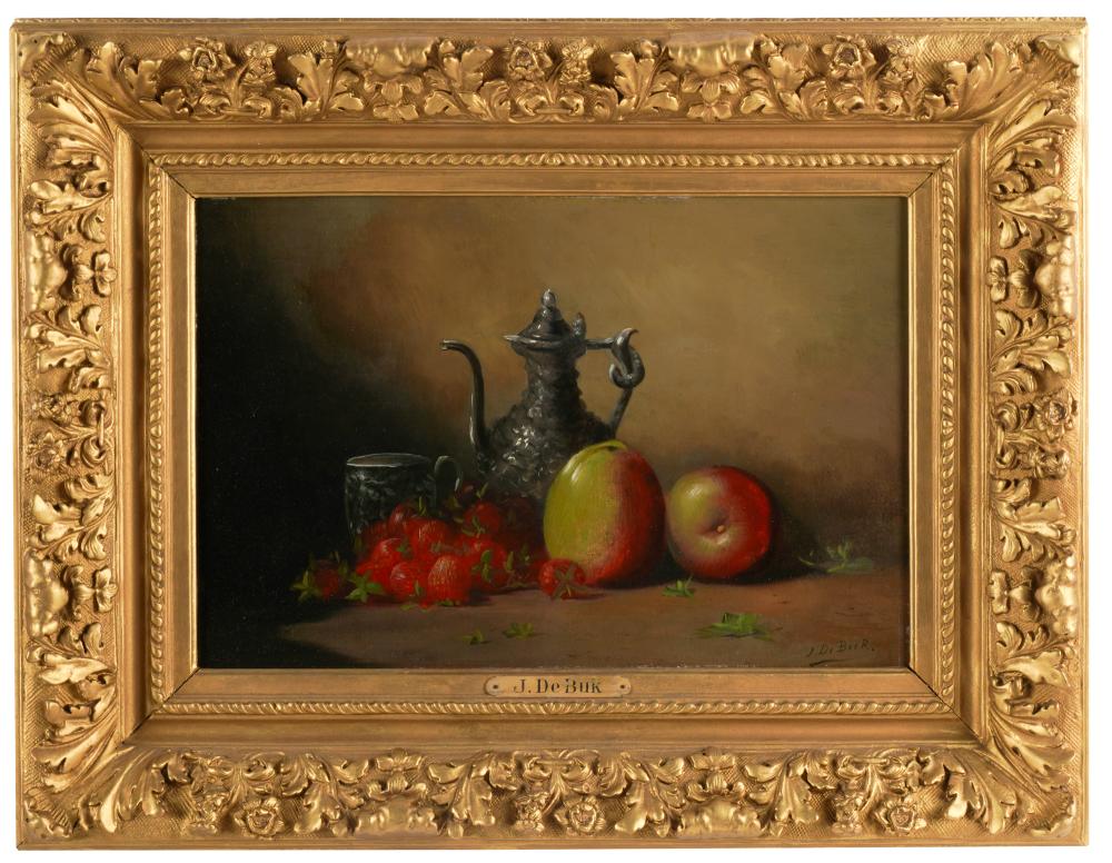 J. DE BUK: STILL LIFEoil on canvas;