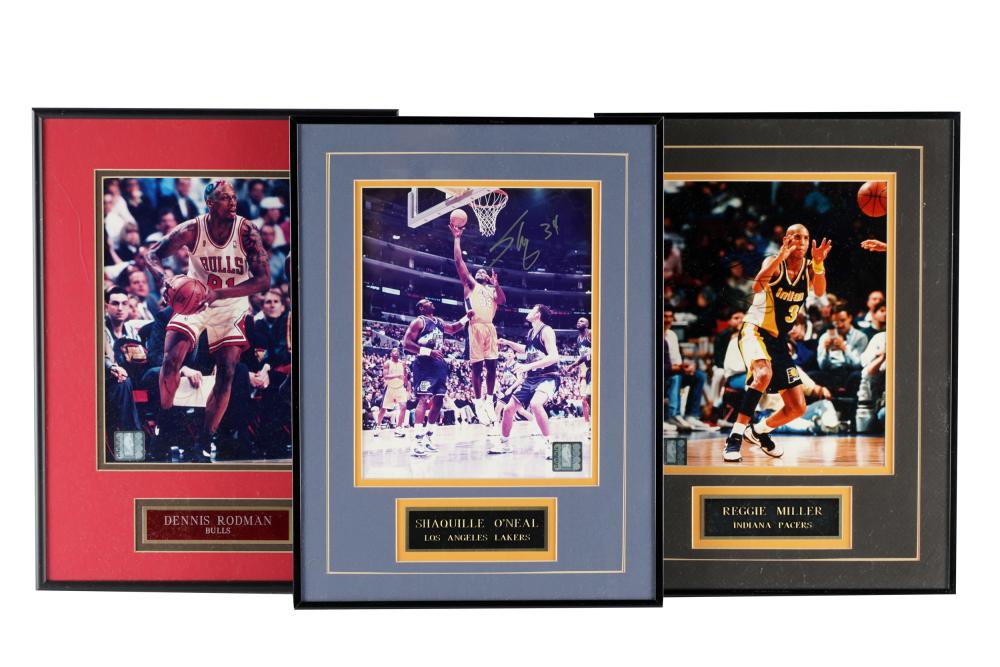 THREE NBA SIGNED PHOTOGRAPHSDennis