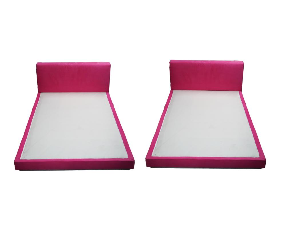 PAIR OF LIGNE ROSET PLATFORM BEDSpink 331f81