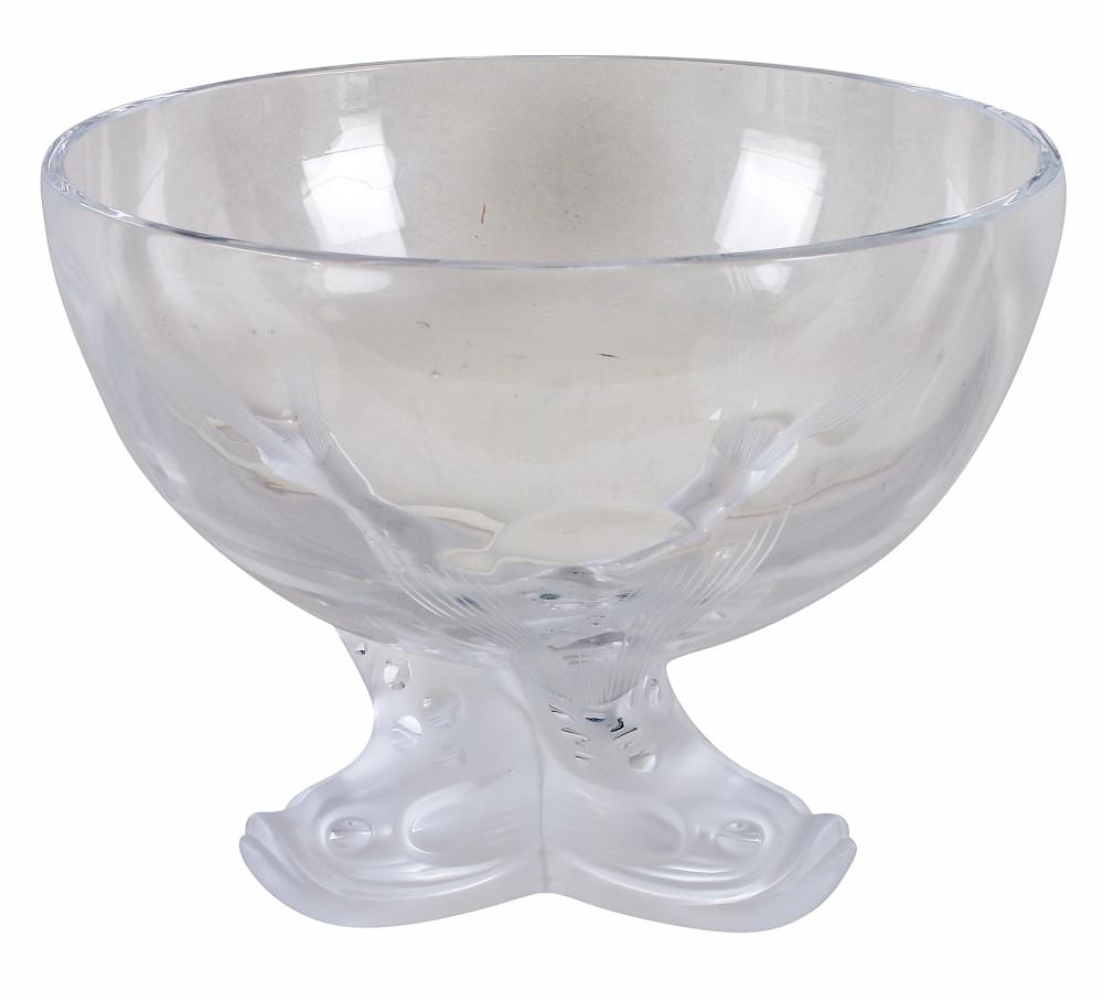 LALIQUE MOLDED GLASS CAVIAR BOWLsigned 331fc6