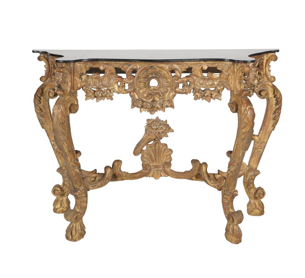 ITALIAN ROCOCO-STYLE GILTWOOD CONSOLEwith