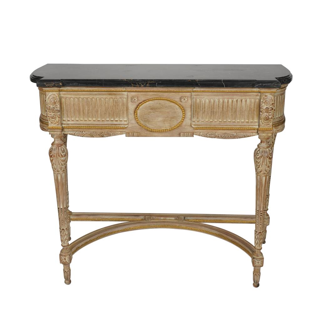 NEOCLASSIC STYLE MARBLE TOP CONSOLE 33200c