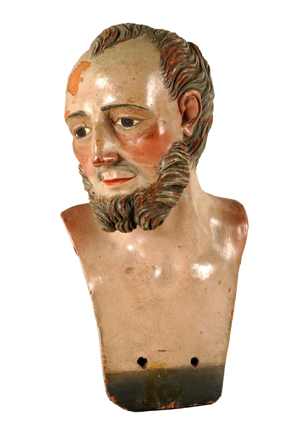 PAINTED TERRACOTTA SANTO BUSTCondition  332058
