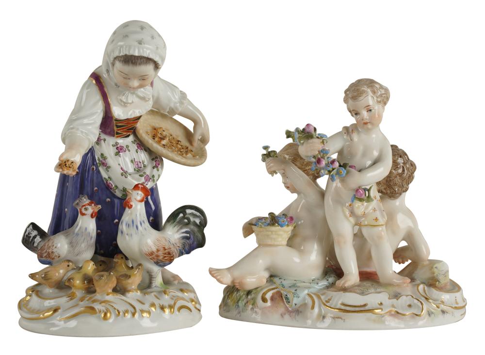 TWO MEISSEN PORCELAIN FIGURESeach 33205b