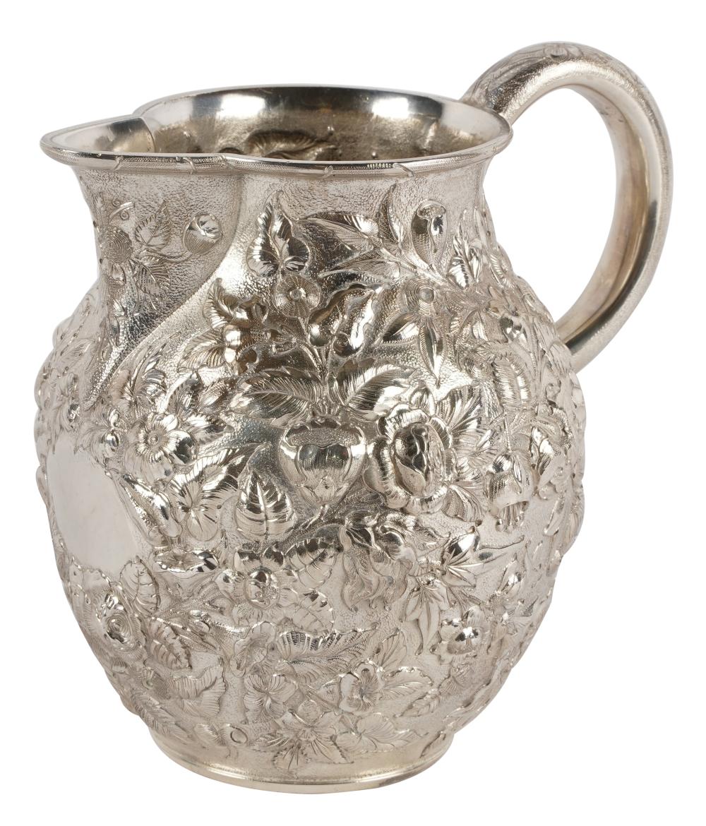 AMERICAN STERLING REPOUSSE PITCHERJ.E.